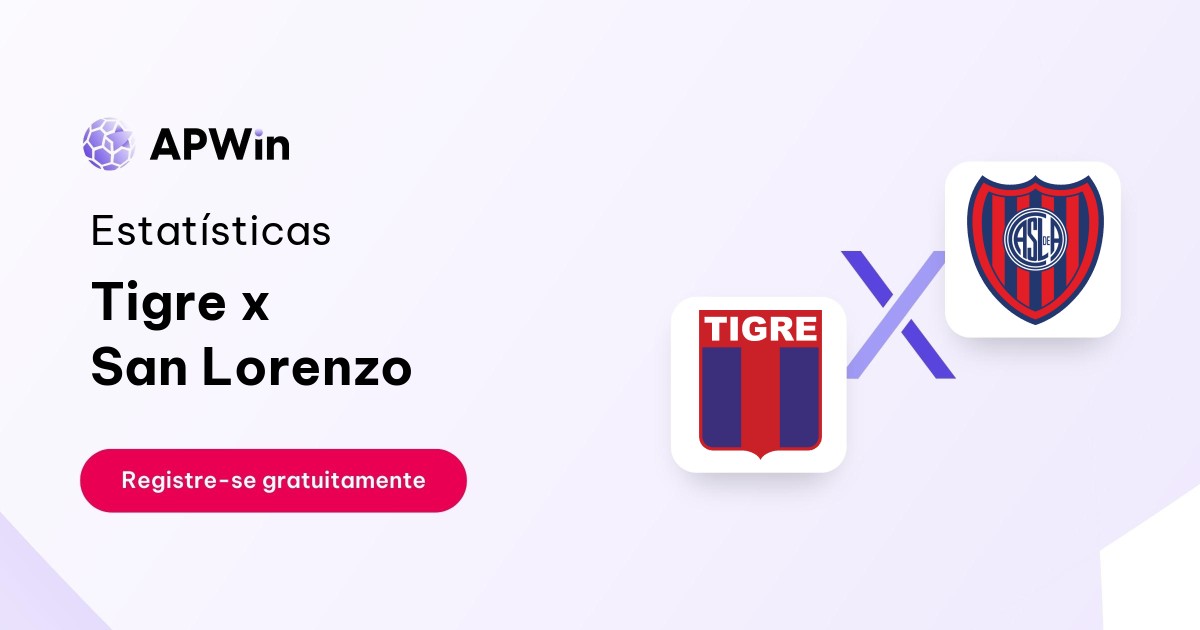 Tigre x San Lorenzo: Estatísticas - 29/07/2023 | APWin
