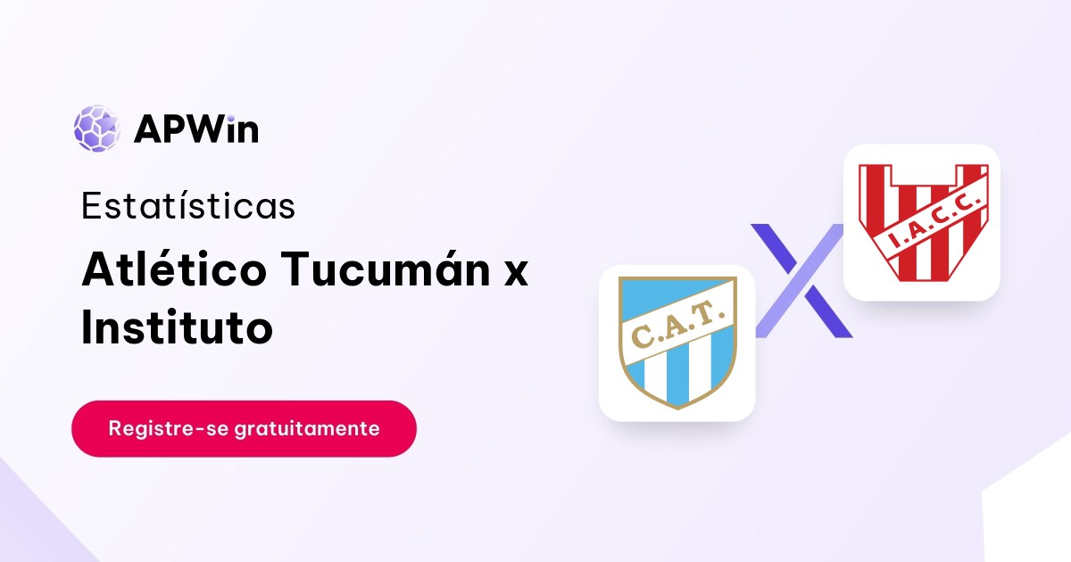 Atlético Tucumán x Instituto: Estatísticas - 28/08/2023 | APWin