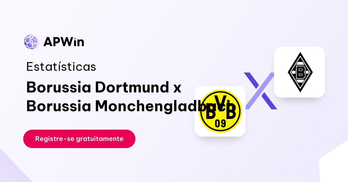Borussia Dortmund x Borussia M'gladbach: Estatísticas - 25/11/2023 | APWin