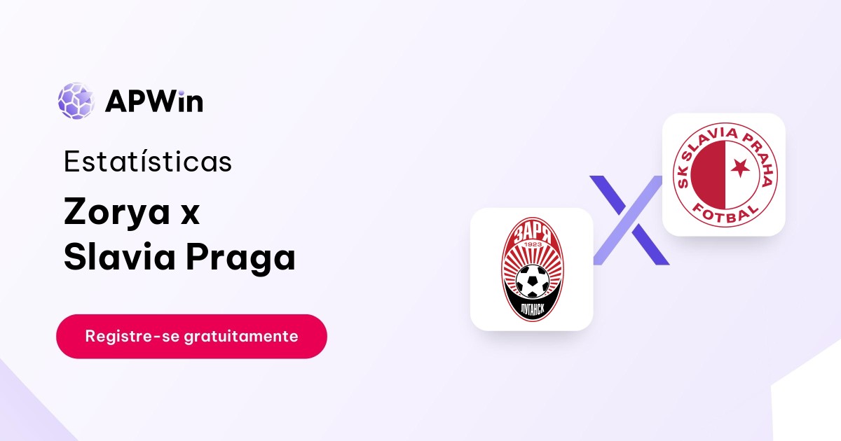 Zorya x Slavia Praha: Estatísticas - 31/08/2023 | APWin
