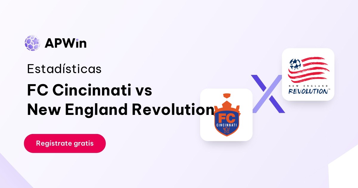 FC Cincinnati vs New England Revolution: En vivo, Estadísticas y Cuotas