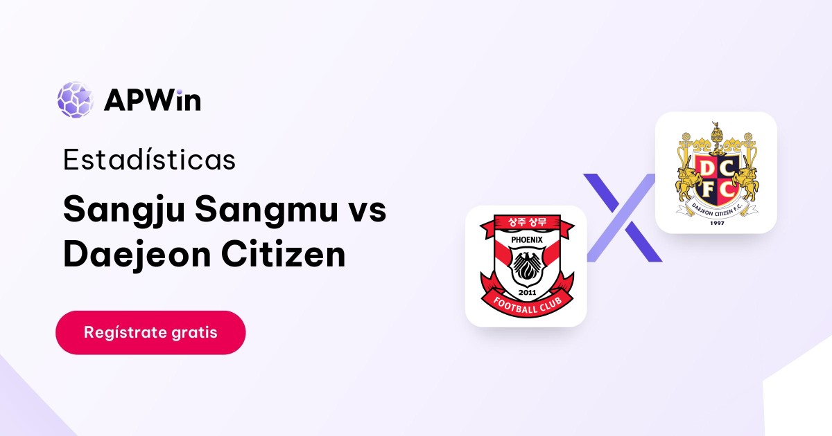 Sangju Sangmu vs Daejeon Citizen: En vivo, Resultado y Estadísticas