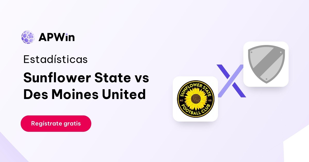 Sunflower State vs Des Moines United: En vivo, Estadísticas y Cuotas
